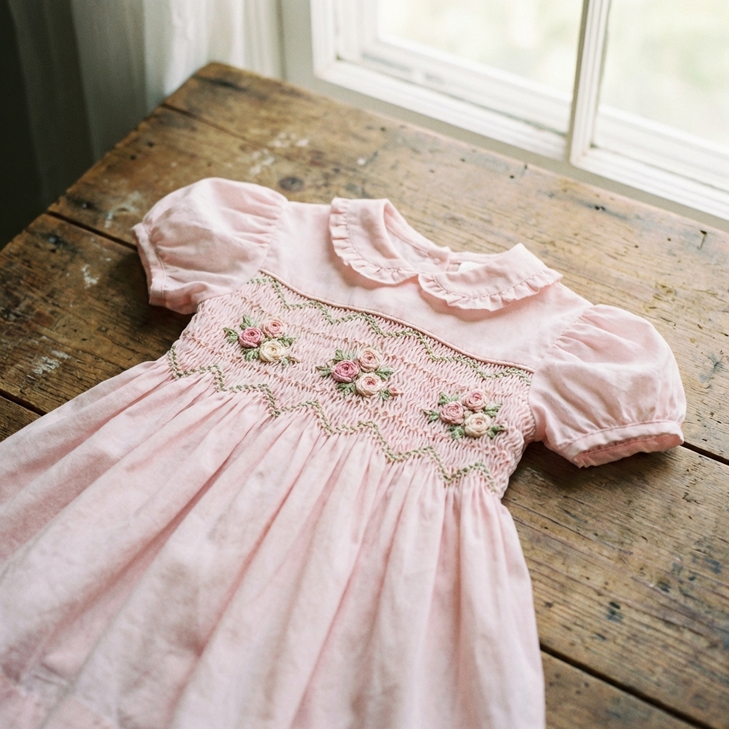 Pink Smocked Dress